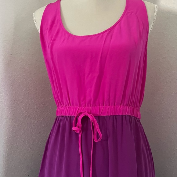 Twelfth Street by Cynthia Vincent Maxi Color Block Dress Pink - Picture 2 of 8